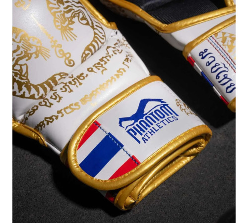 Рукавички для ММА Phantom Muay Thai розмір L/XL, біло-золотисті