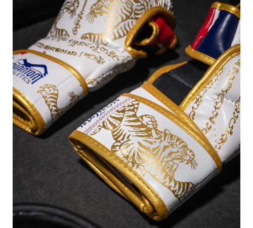 Рукавички для ММА Phantom Muay Thai розмір L/XL, біло-золотисті