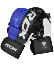 Рукавички греплінгові для ММА RDX T6 Plus Rex розмір XL, сині