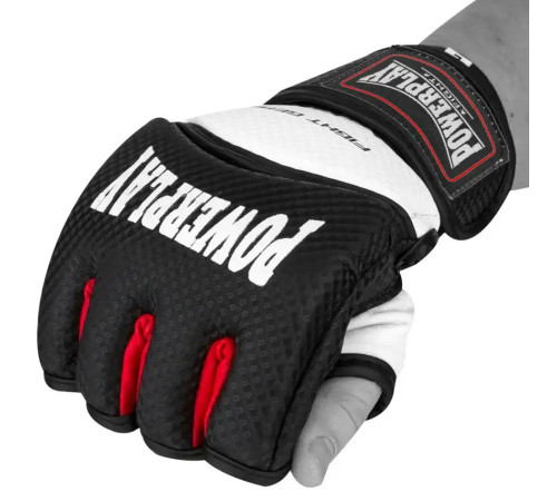 Рукавички для MMA PowerPlay 3075 розмір L, чорно-білі