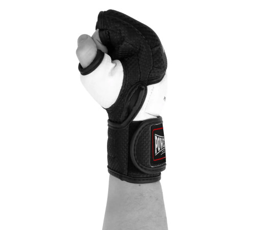 Рукавички для MMA PowerPlay 3075 розмір L, чорно-білі