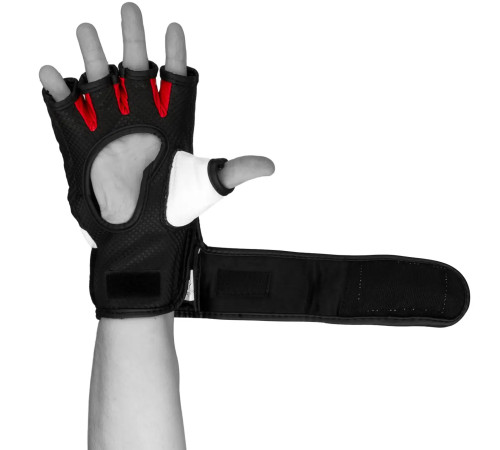 Рукавички для MMA PowerPlay 3075 розмір L, чорно-білі