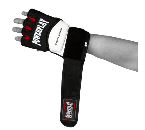 Рукавички для MMA PowerPlay 3075 розмір L, чорно-білі