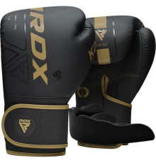 Рукавички боксерські з капою RDX F6 Kara Matte розмір 8 унцій, чорно-золотисті