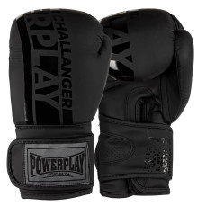 Рукавички боксерські PowerPlay 3086 Matt Challenger розмір 10 унцій, чорні