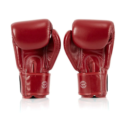 Рукавички боксерські шкіряні з бинтами Fairtex BGV1-ONE 12 унцій, червоні