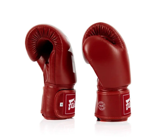 Рукавички боксерські шкіряні з бинтами Fairtex BGV1-ONE 14 унцій, червоні