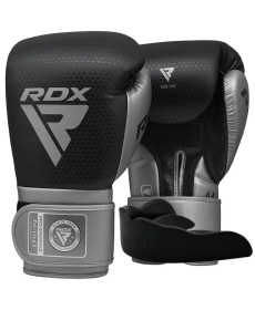 Рукавички боксерські з капою RDX  MARK PRO TRI LIRA 2 розмір 10 унцій, чорно-сріблясті