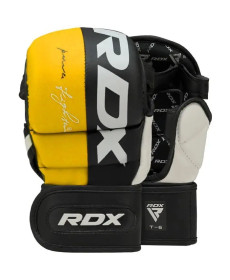Рукавички греплінгові для ММА RDX T6 Plus Rex розмір XL, чорно-жовті