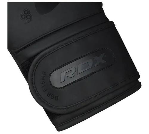 Рукавички боксерські з капою RDX F15 Noir Matte розмір 12 унцій, чорні