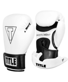 Рукавички боксерські з капою TITLE Boxing Vegan Fitness розмір 8 унцій, чорно-білі