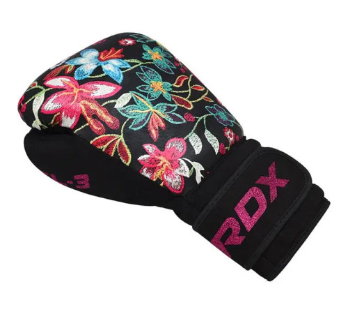 Рукавички боксерські з капою RDX FL-3 FLORAL розмір 12 унцій, чорні