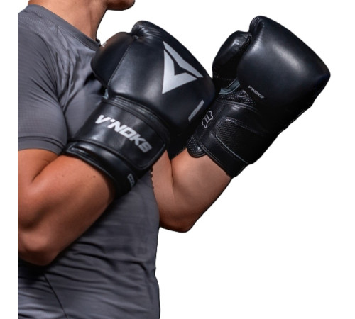 Рукавички боксерські V`Noks Futuro Tec 16 унцій, чорно-білі