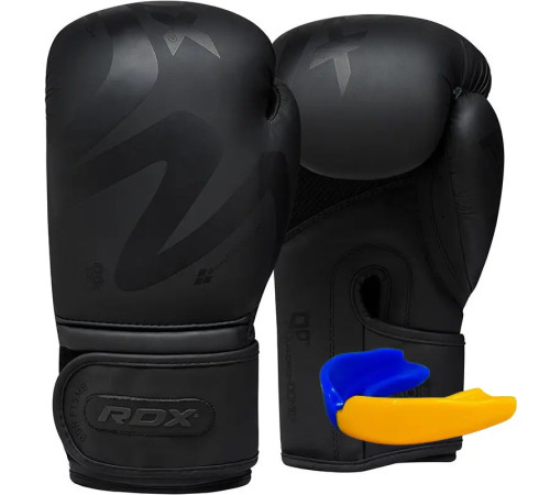 Рукавички боксерські з капою RDX F15 Noir Matte розмір 10 унцій, чорні
