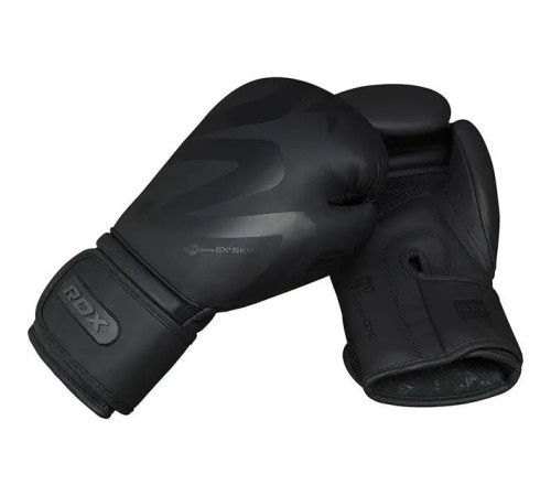 Рукавички боксерські з капою RDX F15 Noir Matte розмір 10 унцій, чорні