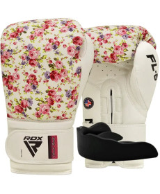 Рукавички боксерські з капою RDX  FL-6 розмір 8 унцій, білі