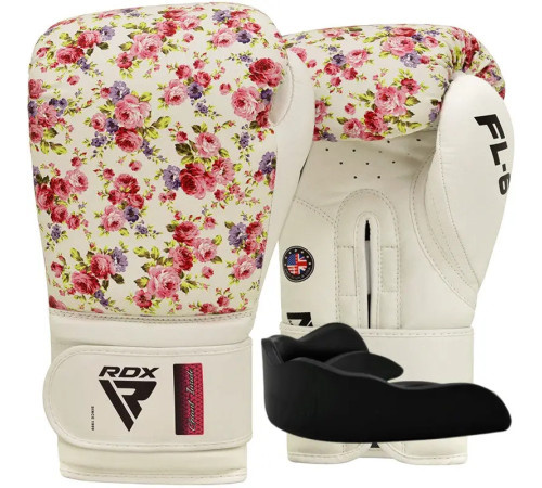 Рукавички боксерські з капою RDX FL-6 розмір 8 унцій, білі