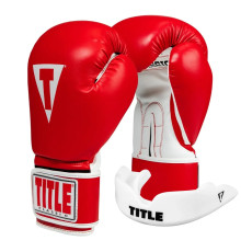Рукавички боксерські з капою TITLE Classic Pro Style 3.0 розмір 12 унцій, червоно-білі