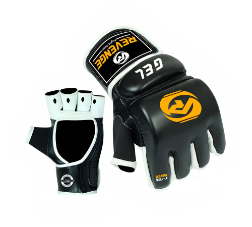Рукавички для MMA REVENGE EV-18-1807 розмір L, чорно-білі