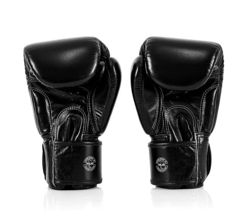 Рукавички боксерські шкіряні з бинтами Fairtex BGV1-ONE 14 унцій, чорні