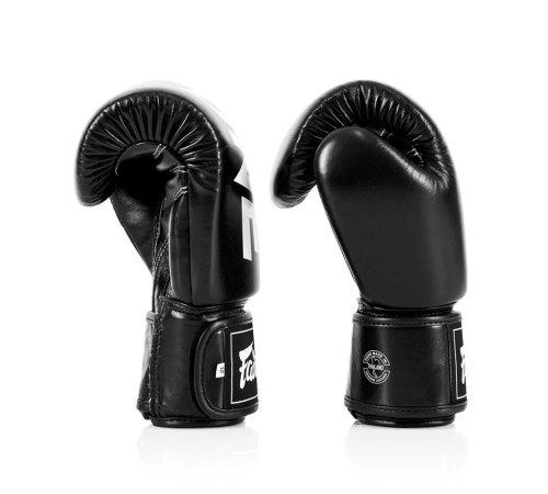 Рукавички боксерські шкіряні з бинтами Fairtex BGV1-ONE 14 унцій, чорні