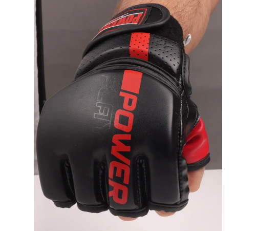 Рукавички для MMA PowerPlay 3093 розмір S, чорні