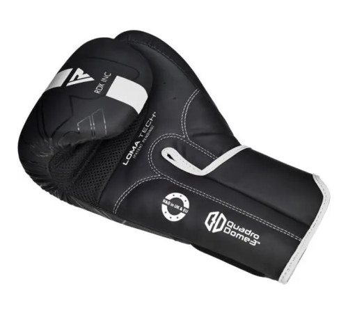 Рукавички боксерські з капою RDX F6 Kara Matte розмір 8 унцій, чорно-білі