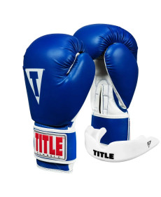Рукавички боксерські з капою TITLE Classic Pro Style 3.0 розмір 14 унцій, синьо-білі
