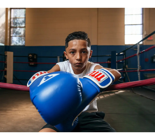 Рукавички боксерські з капою TITLE Classic Pro Style 3.0 розмір 14 унцій, синьо-білі