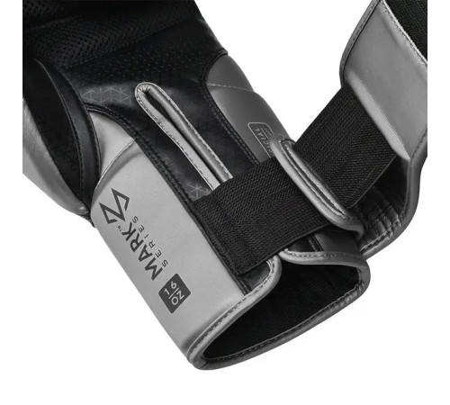 Рукавички боксерські з капою RDX MARK PRO TRI LIRA 2 розмір 12 унцій, чорно-сріблясті