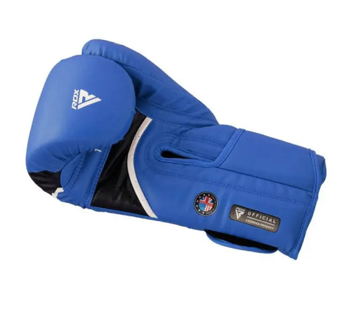 Рукавички боксерські з капою RDX AURA PLUS T-17 розмір 14 унцій, чорно-сині