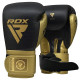 Рукавички боксерські з капою RDX MARK SPARRING PRO TRI LIRA 2 розмір 14 унцій, чорно-золотисті