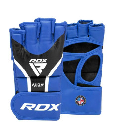 Рукавички для ММА RDX AURA PLUS T-17 розмір L, синьо-чорні