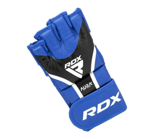 Рукавички для ММА RDX AURA PLUS T-17 розмір L, синьо-чорні