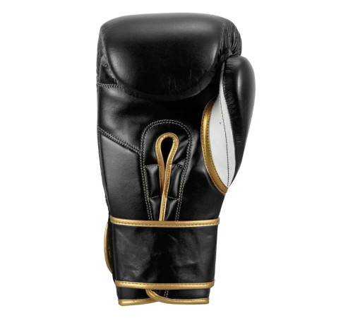 Рукавички боксерські шкіряні з бинтами TITLE Boxeo Mexican розмір 12 унцій, чорно-білі