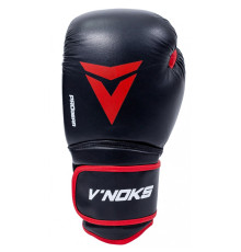 Рукавички боксерські V`Noks Inizio 10 унцій, чорно-червоні