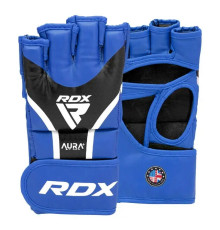 Рукавички для ММА RDX AURA PLUS T-17 розмір XL, синьо-чорні