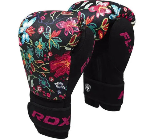 Рукавички боксерські з капою RDX FL-3 FLORAL розмір 10 унцій, чорні