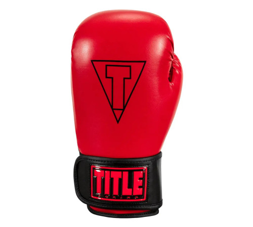 Рукавички боксерські з капою TITLE Boxing Vegan Fitness розмрі 12 унцій, чорно-червоні