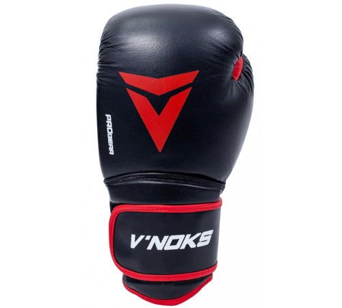 Рукавички боксерські V`Noks Inizio 14 унцій, чорно-червоні
