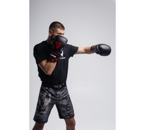 Рукавички боксерські V`Noks Inizio 14 унцій, чорно-червоні