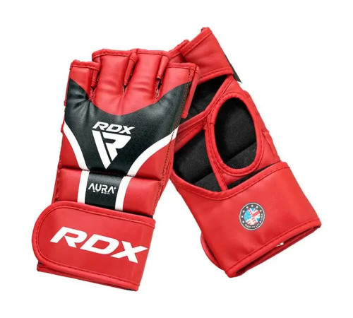 Рукавички для ММА RDX AURA PLUS T-17 розмір XL, червоно-чорні