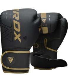 Рукавички боксерські з капою RDX F6 Kara Matte розмір 6 унцій, чорно-золотисті