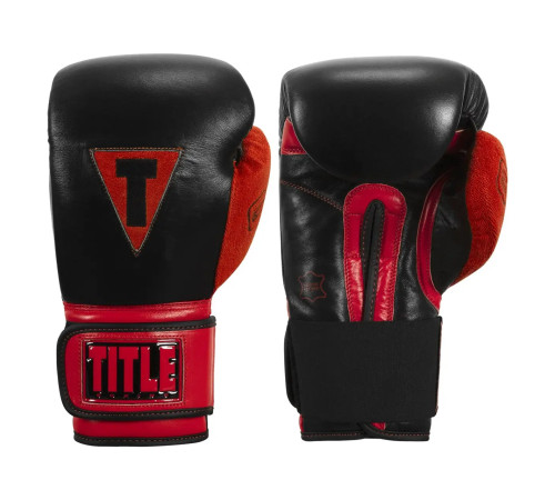 Рукавички боксерські з бинтами TITLE Boxing All Heart 2.0 розмір 12 унцій, чорно-червоні