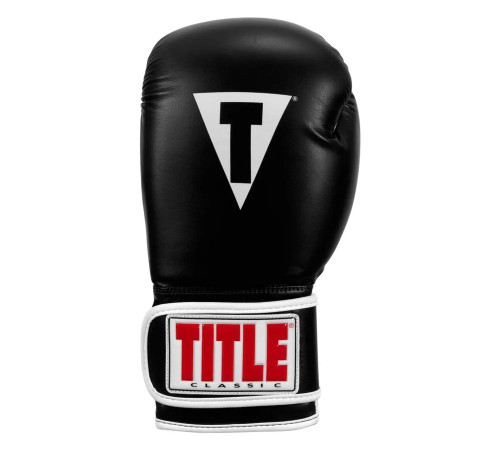 Рукавички боксерські з капою TITLE Classic Pro Style 3.0 розмір 12 унцій, чорно-білі