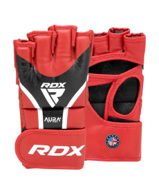 Рукавички для ММА RDX AURA PLUS T-17 розмір L, червоно-чорні