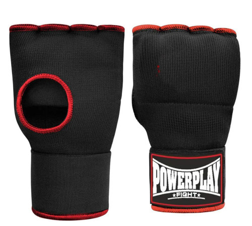 Рукавички-бинти з гелевими подушечками PowerPlay 3096 розмір M, чорні