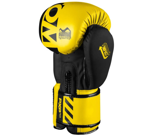 Рукавички боксерські з капою Phantom APEX Neon розмір 14 унцій, чорно-жовті