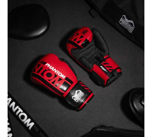 Рукавички боксерські з бинтами Phantom APEX розмір 16 унцій, червоні