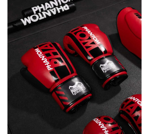 Рукавички боксерські з бинтами Phantom APEX розмір 16 унцій, червоні